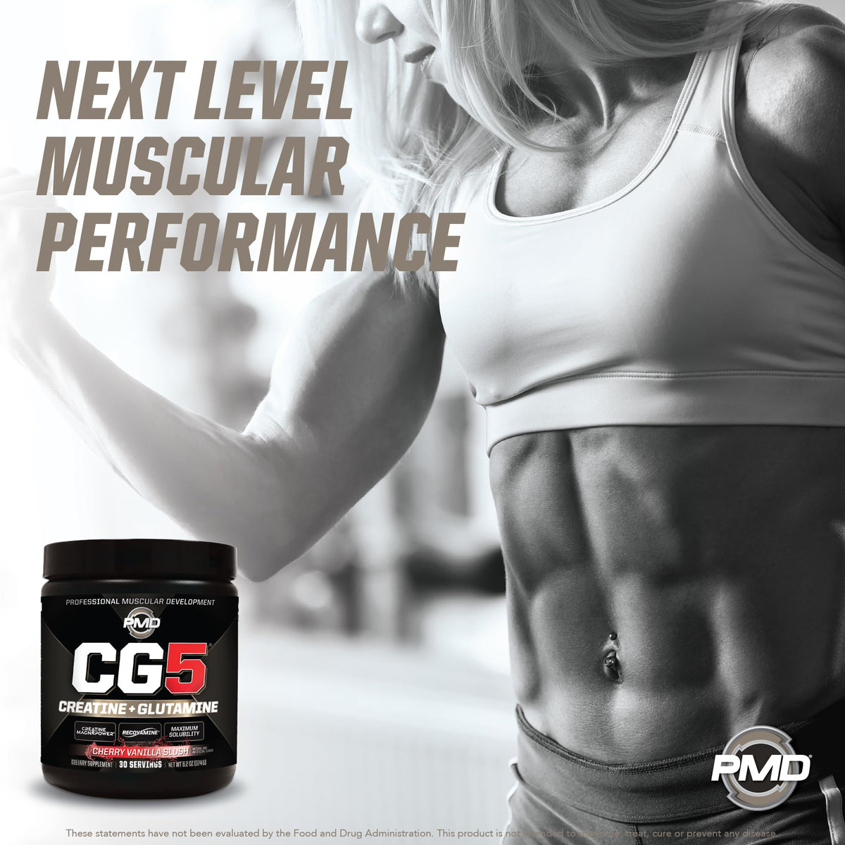 PMD CG5 Poudre de Créatine et L-Glutamine dans un environnement sportif