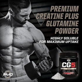 PMD CG5 Poudre de Créatine et L-Glutamine en utilisation pendant un entraînement