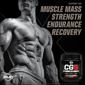 PMD CG5 Poudre de Créatine et L-Glutamine étiquette détaillée