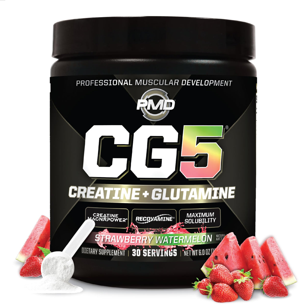PMD CG5 Poudre de Créatine & L-Glutamine Fraise Pastèque emballage avant