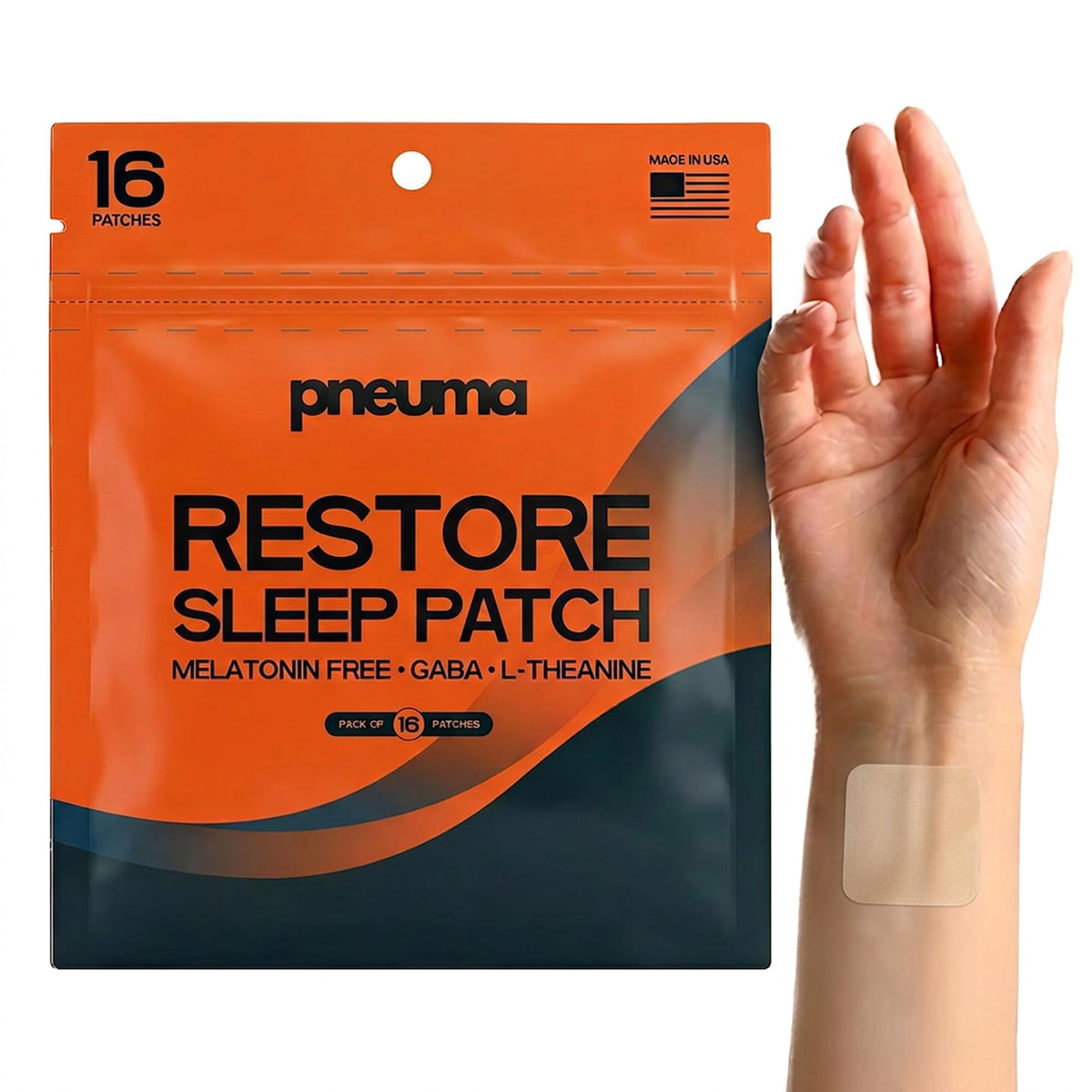 PNEUMA Patch de sommeil végétal vue de face, 16 unités