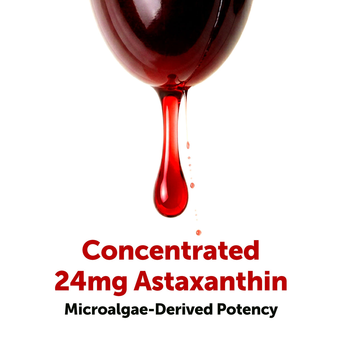 Poche de gélules Astaxanthin ouverte, gélules visibles