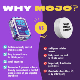 Poches énergétiques MOJO sur une table