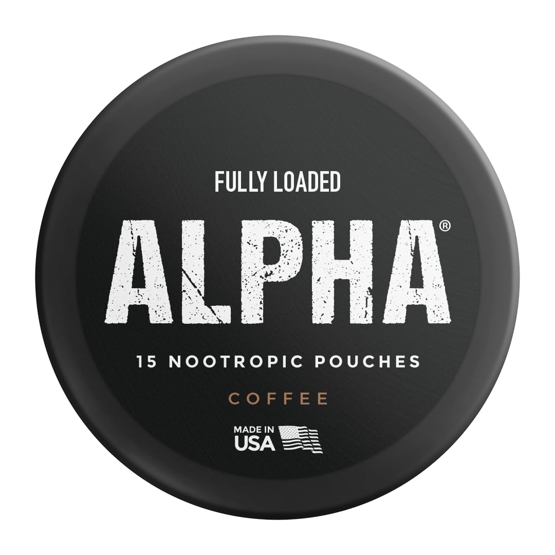Poches nootropiques ALPHA avec une tasse de café