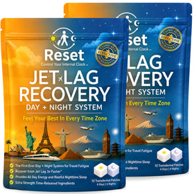 Pochette de 12 patches Reset Jet Lag avec 6 patches jour et 6 patches nuit