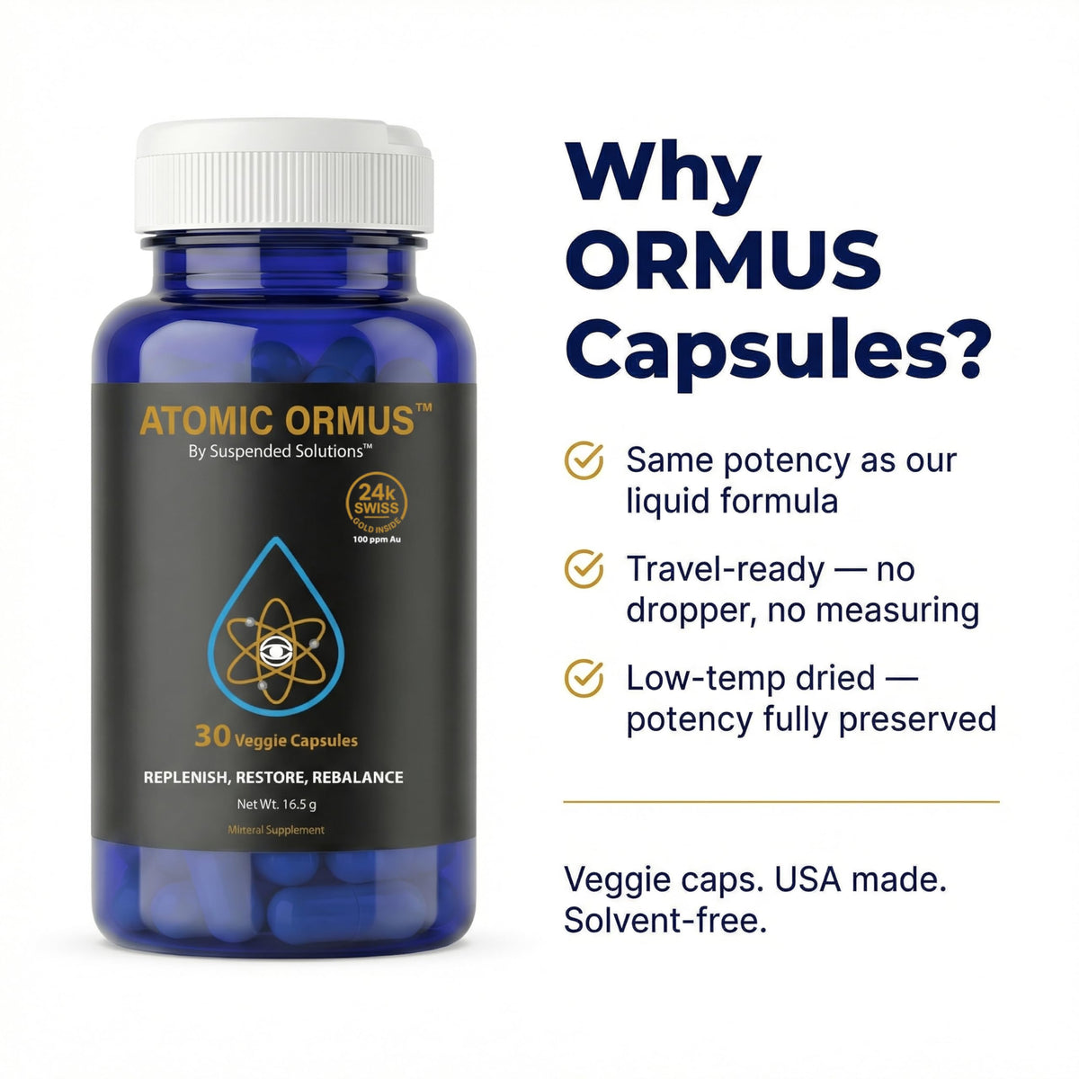Pochette de rangement sans EMF des capsules Atomic Ormus