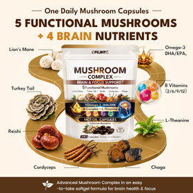 Pochon refermable CFILIHTC avec 240 capsules de champignons