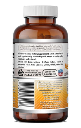 Poids net 82g d'Ashwagandha Amazing Nutrition