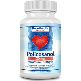 Policosanol 20mg Purethentic Naturals avant de l'emballage