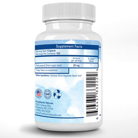 Policosanol 20mg Purethentic Naturals côté de l'emballage