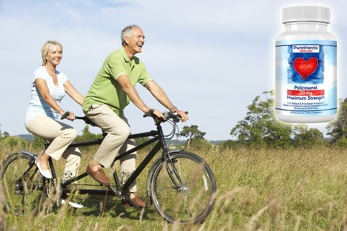 Policosanol 20mg Purethentic Naturals gélules sur une table