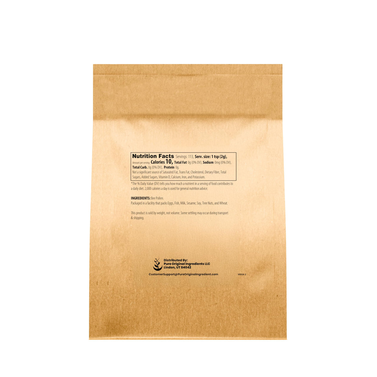 Pollen d'Abeille en Poudre PURE ORIGINAL INGREDIENTS texture en poudre