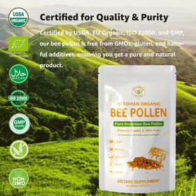 Pollen d'abeille ottoman organic 472g dans un smoothie