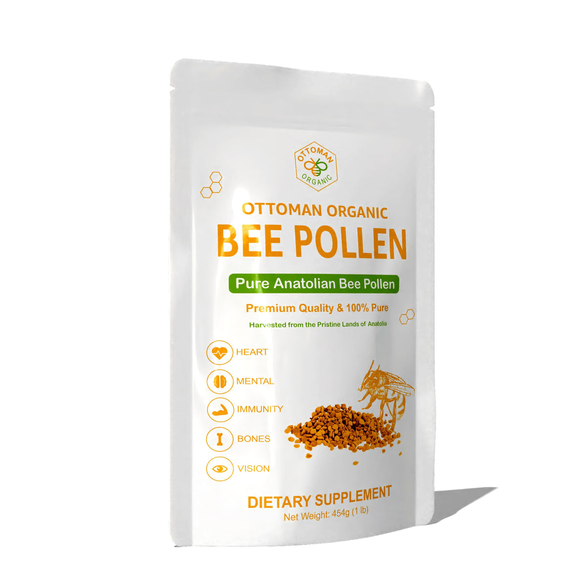 Pollen d'abeille ottoman organic 472g vue de face