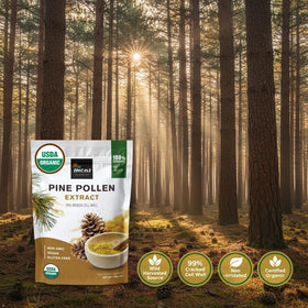 Pollen de pin bio Incas avec cuillère en bois