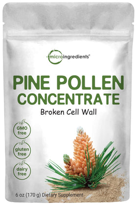 Pollen de Pin en Poudre Micro Ingredients 181g vue avant avec étiquette