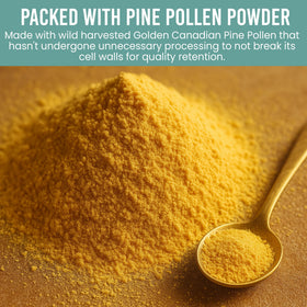 Pollen de pin Holistic Bin 20 g avec étiquette visible