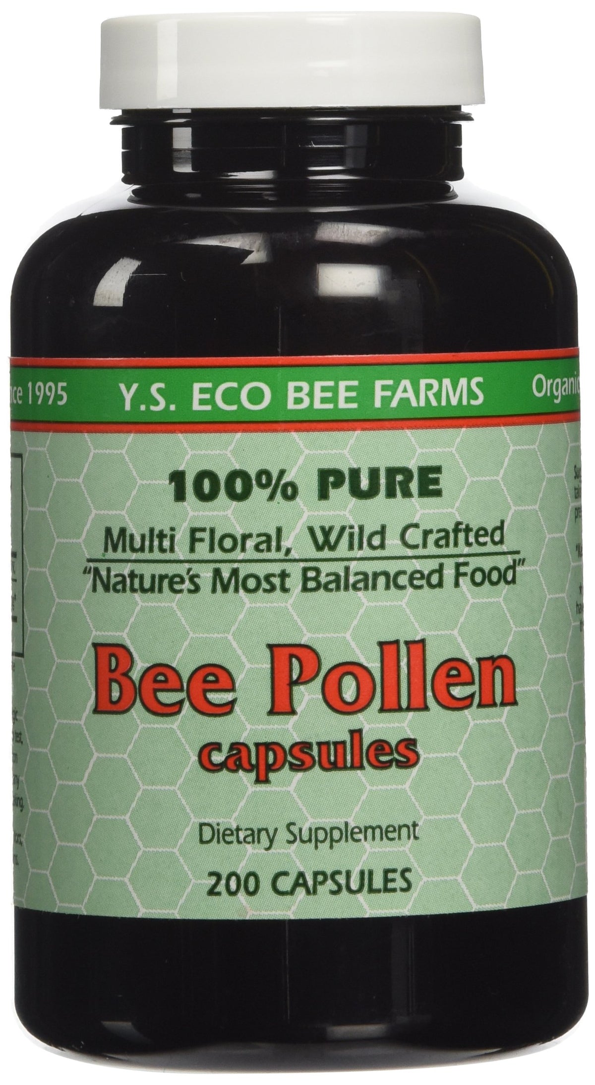 Pollen pur YS Royal Jelly 1000mg en capsules, vue avant