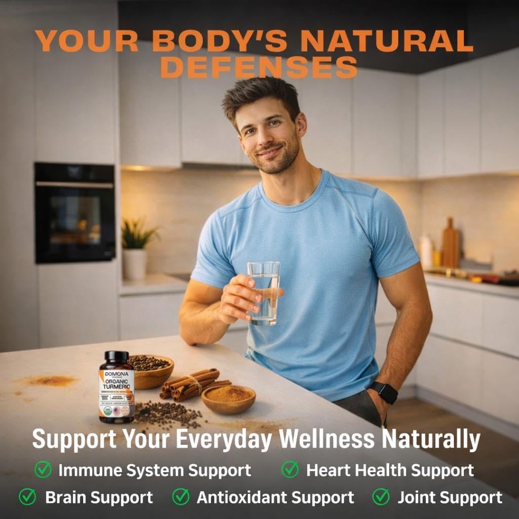 Pomona Wellness Complément Alimentaire Curcuma Bio 120 Comprimés emballage