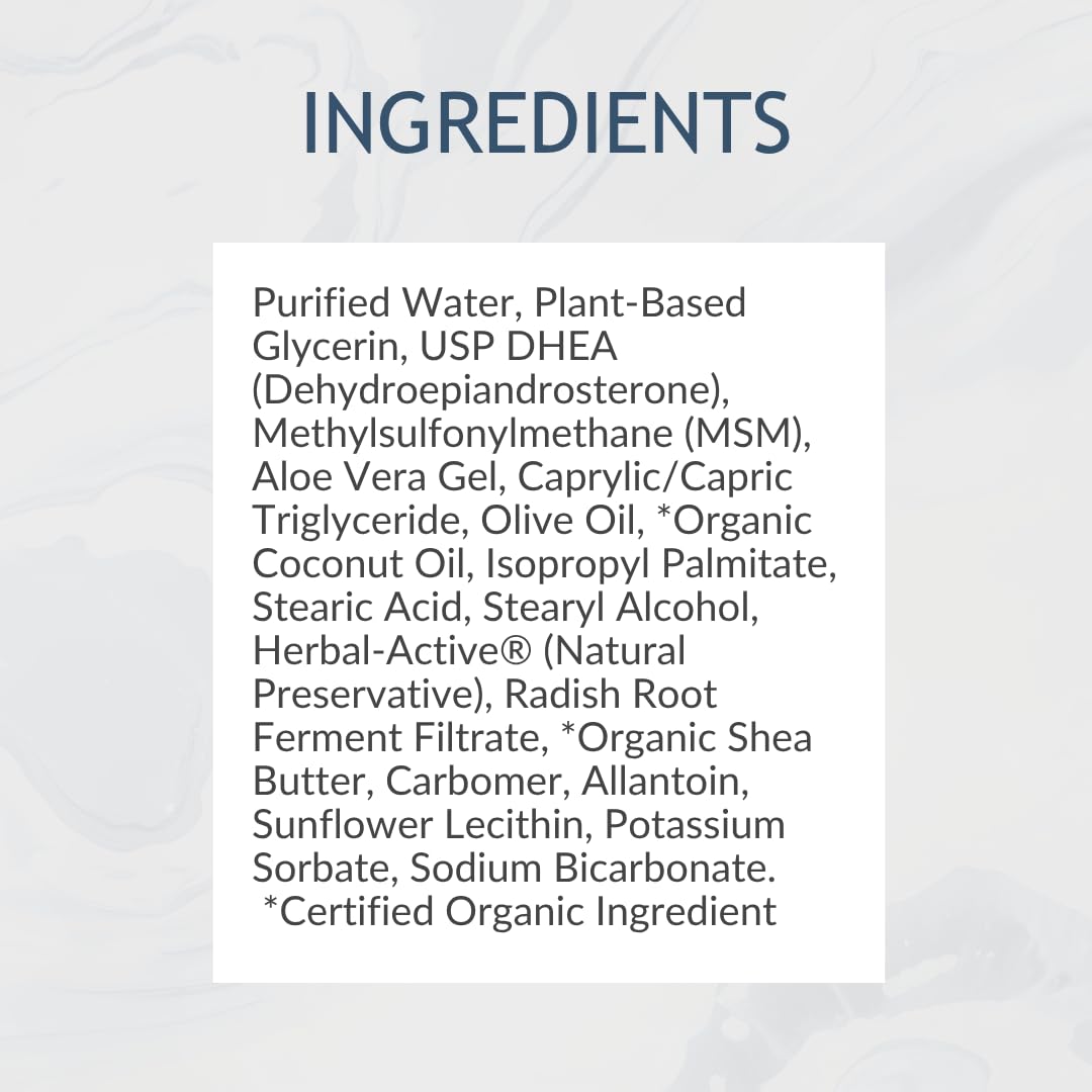 Pompe de crème DHEA 50mg BIOLABS PRO avec dosage visible