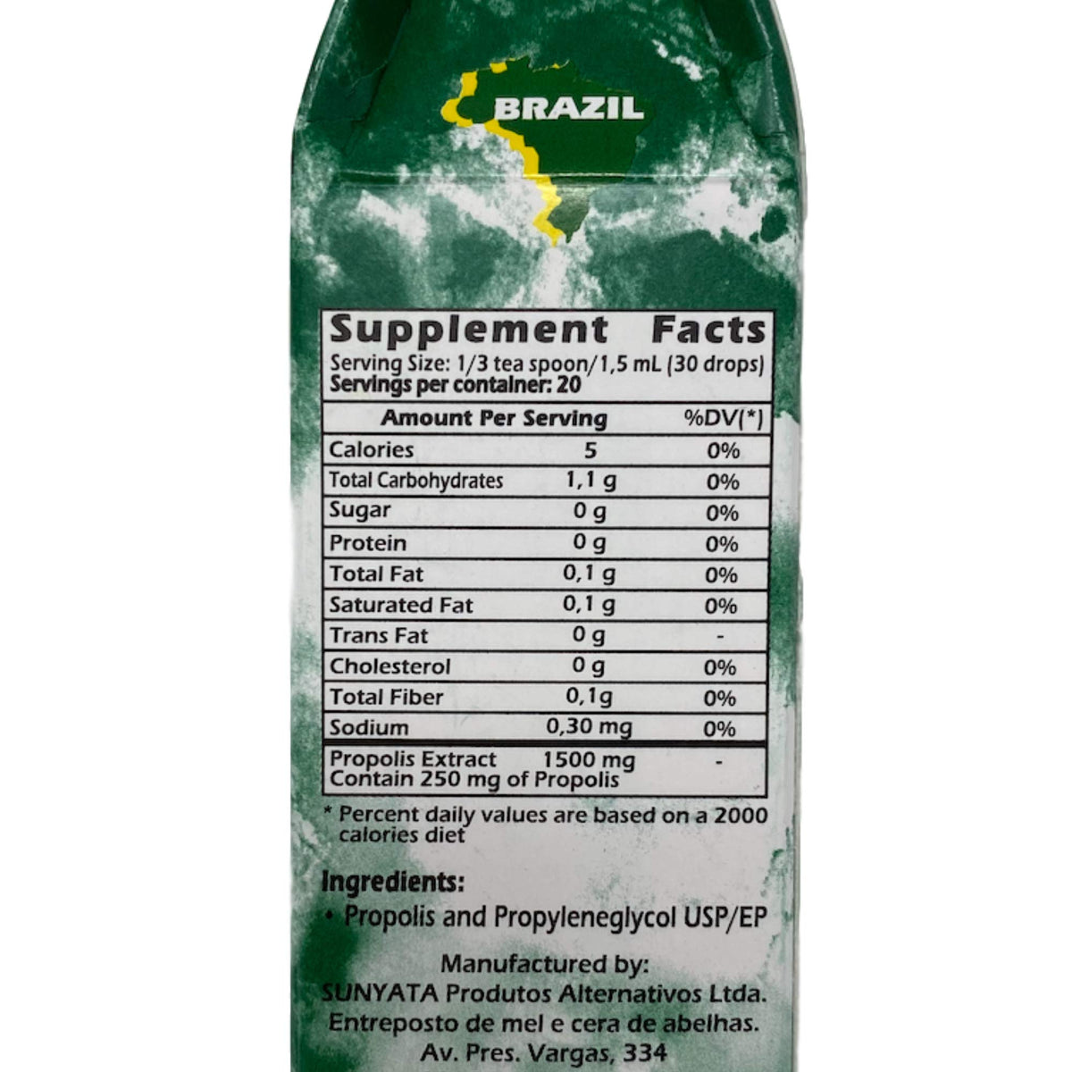 PONLEE Extrait de Propolis Verte 30ML en usage avec un verre d'eau