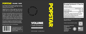 POPSTAR Volume Seminal avec une main tenant une capsule