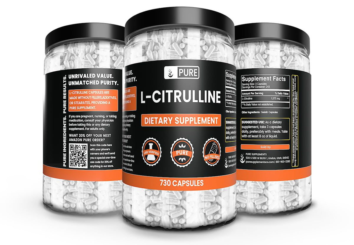 Portez une attention particulière aux ingrédients de L-Citrulline