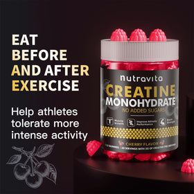 Portion de 4 gummies Nutravita prête à être consommée