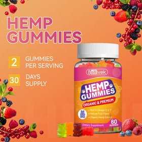 Portion de gummies Babivek, vue de côté, mettant en avant leur forme