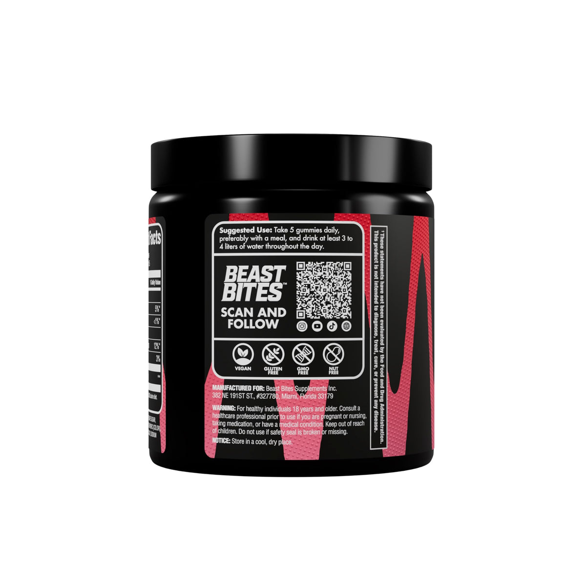 Portion de Gummies de Créatine BEAST BITES, 5g de créatine par gomme