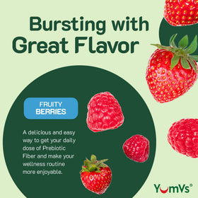 Portion de gummies prébiotiques YUM-V'S sur une table
