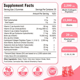 Portion de gummies Vazatisi au collagène dans la main