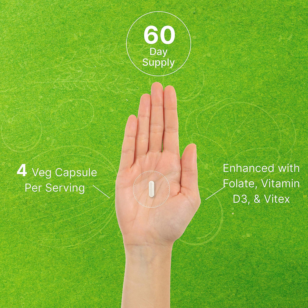 Portion de Myo-Inositol & D-Chiro Inositol gélules sur une cuillère