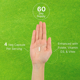 Portion de Myo-Inositol & D-Chiro Inositol gélules sur une cuillère