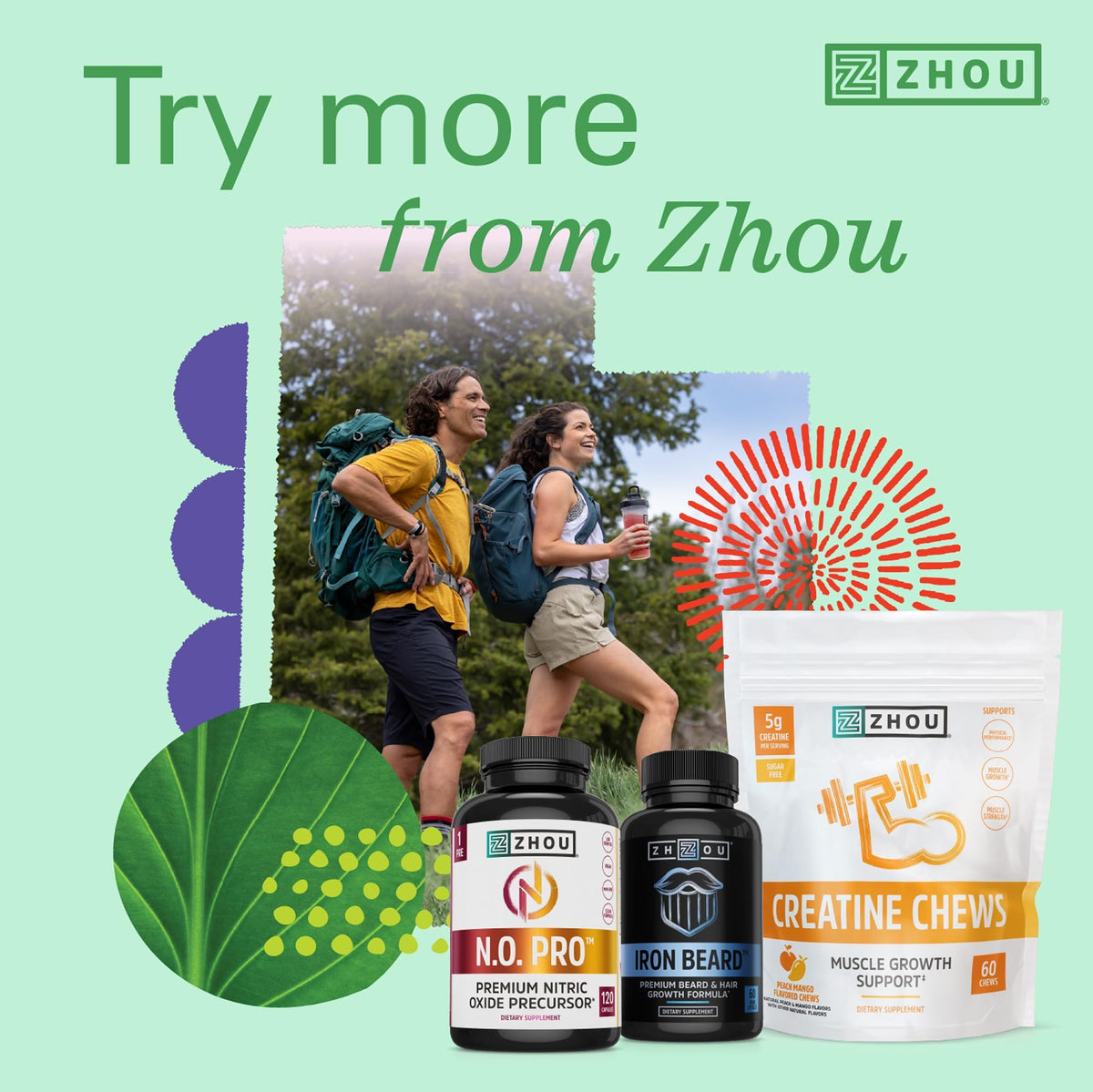 Positionnement du flacon ZHOU Saw Palmetto avec d'autres compléments