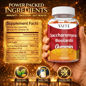 Pot de 60 gummies végétales VAITE Saccharomyces Boulardii