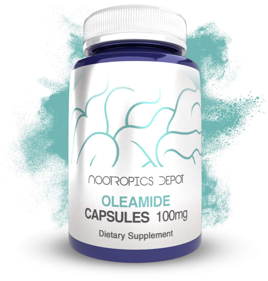 Pot de capsules d'Oléamide Nootropics Depot 100mg, 120 comprimés