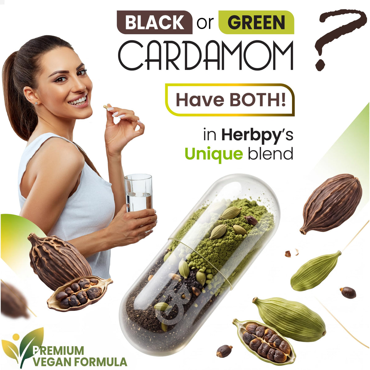Pot de capsules Herbpy 4-en-1 avec couvercle ouvert