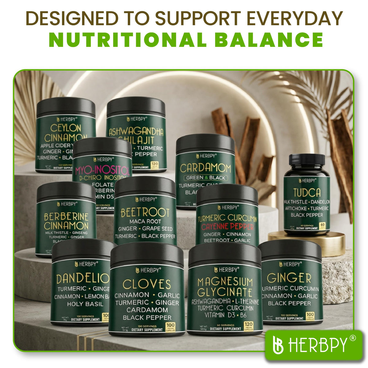 Pot de capsules Herbpy 5en1 avec lumière naturelle