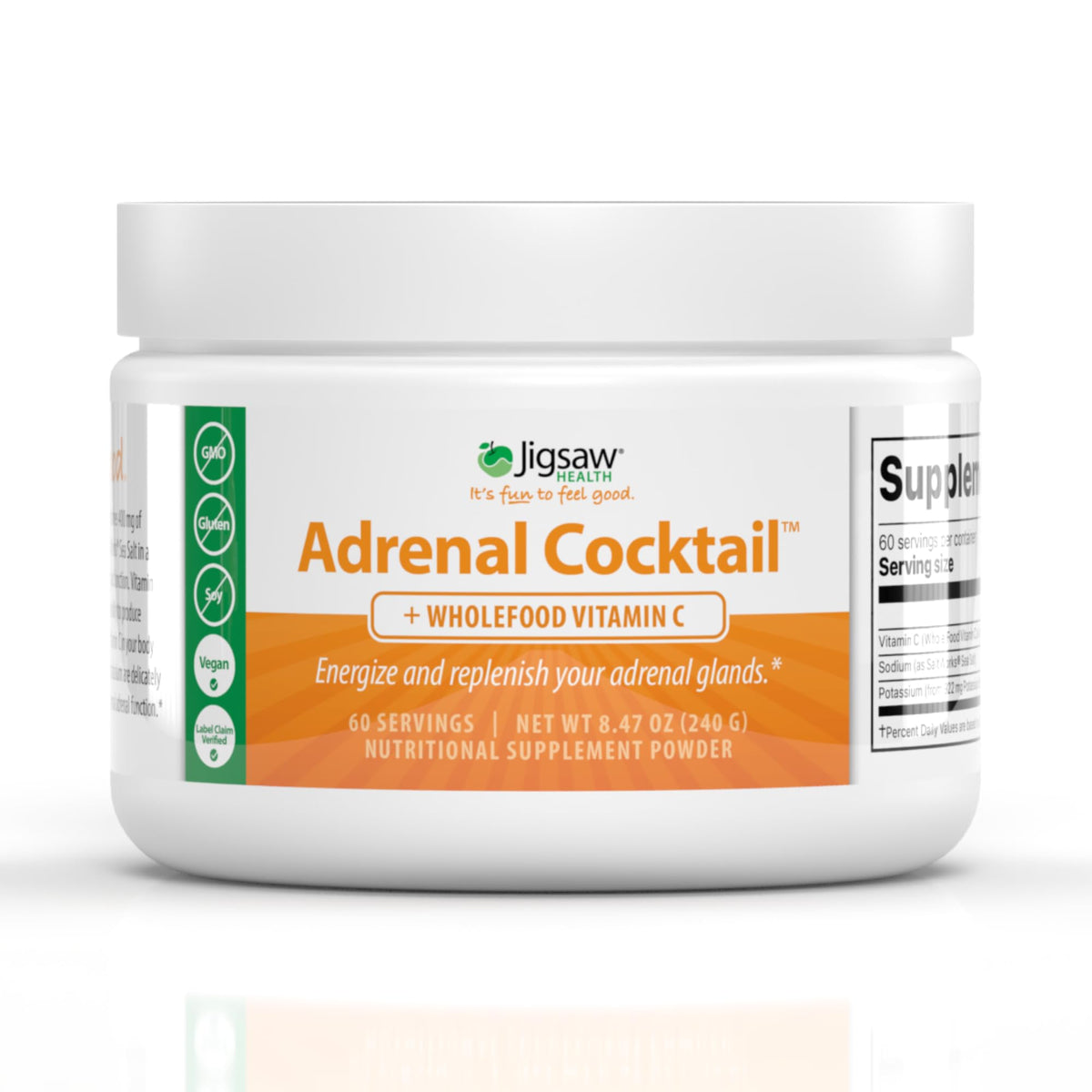 Pot de Cocktail Surrénal Jigsaw Health vue de face