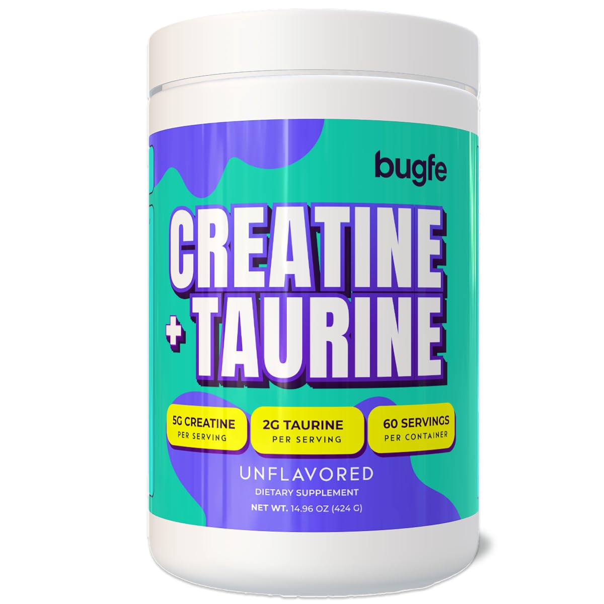 Pot de créatine Bugfe 522g vue de face