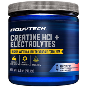 Pot de créatine HCl BodyTech 322 g saveur Rocket Pop avant