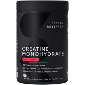 Pot de créatine monohydrate Sports Research 499g vue de face