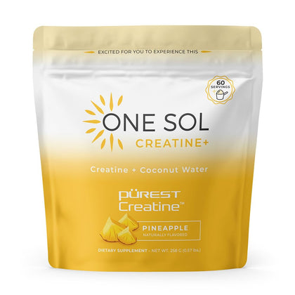 Pot de créatine One Sol 60 portions ananas vue avant