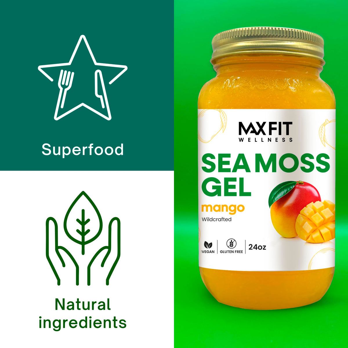 Pot de Gel d'Algues Marines MAX FIT avec étiquette