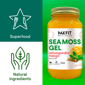 Pot de gel de mousse de mer MAX FIT ouvert avec une texture lisse