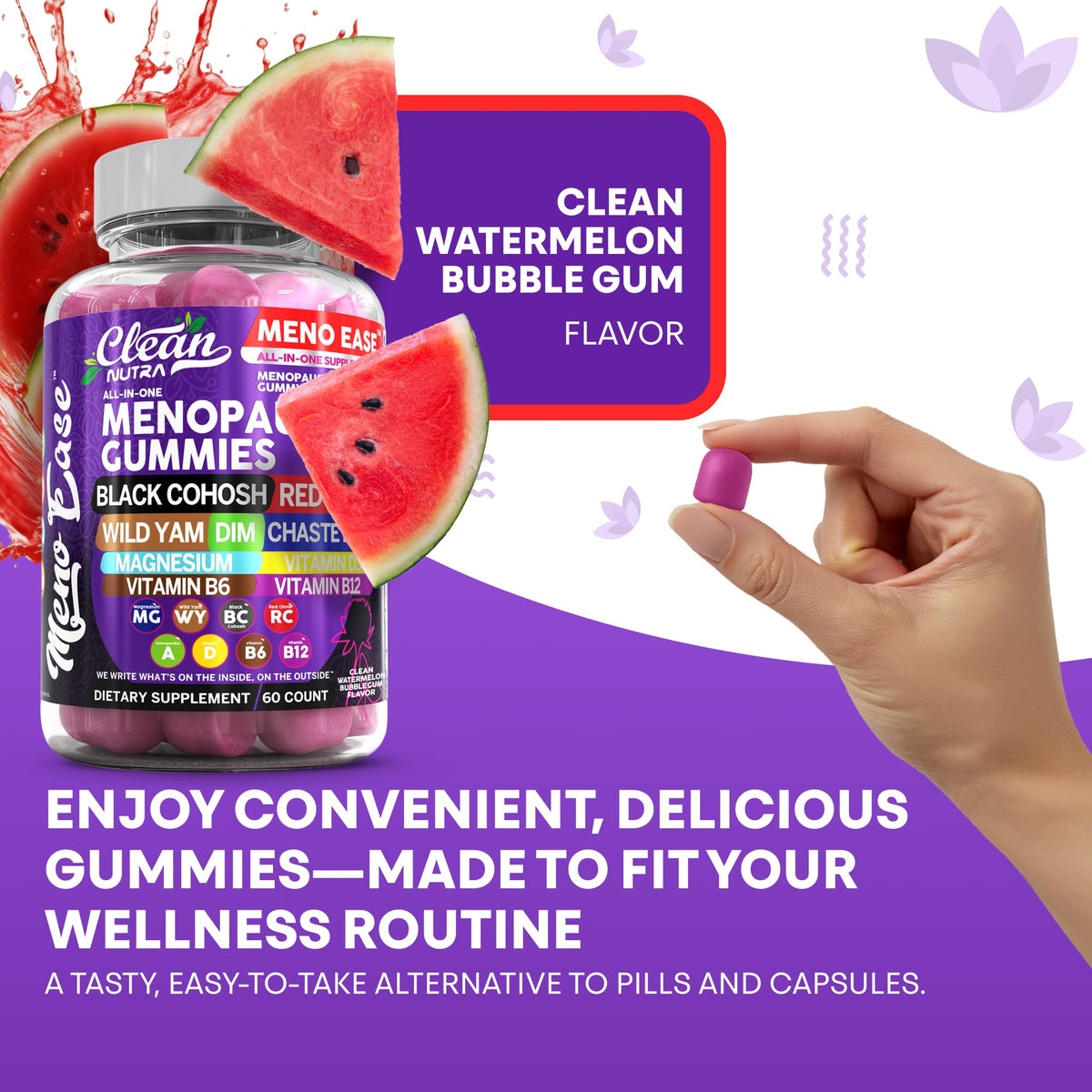 Pot de gommes Meno Ease Clean Nutraceuticals ouvert