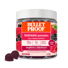 Pot de gummies Bulletproof framboise sureau sans sucre, 60 comprimés