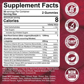 Pot de gummies de betterave Nextdia, 120 gummies
