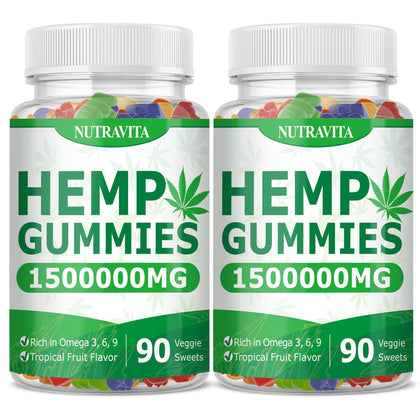 Pot de gummies de chanvre Nutravita 180 bonbons